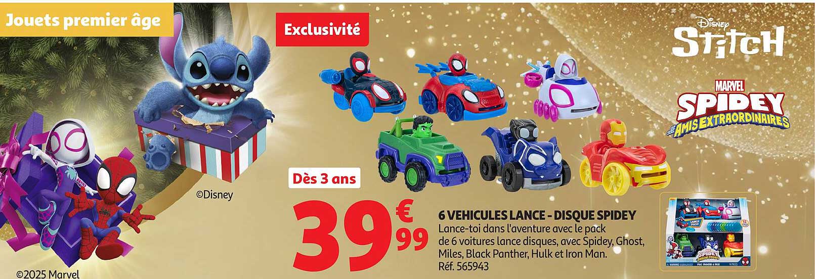 6 VEHICULES LANCE - DISQUE SPIDEY