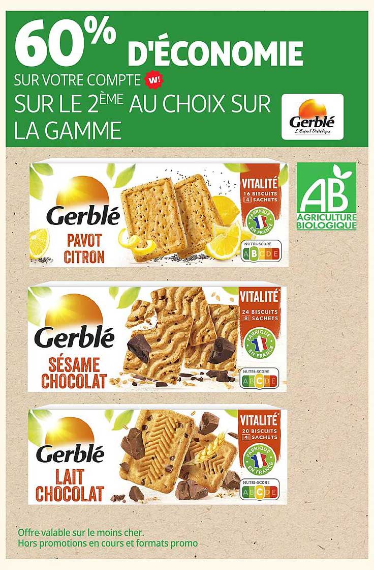 60% D'ÉCONOMIE SUR VOTRE COMPTE SUR LE 2ÈME AU CHOIX SUR LA GAMME