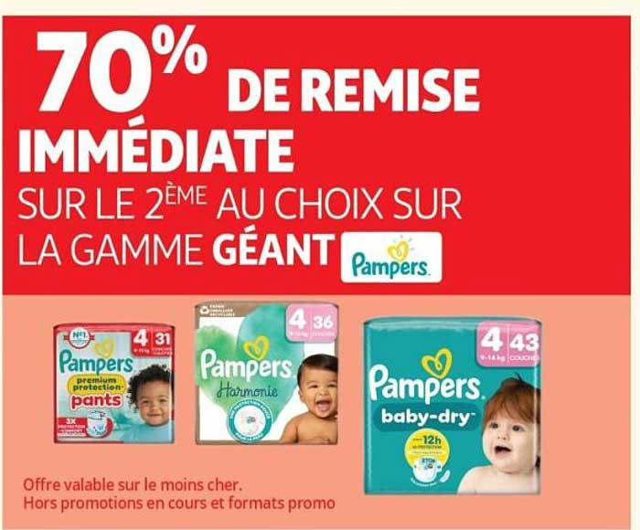 70% DE REMISE IMMÉDIATE SUR LE 2ÈME AU CHOIX SUR LA GAMME GÉANT