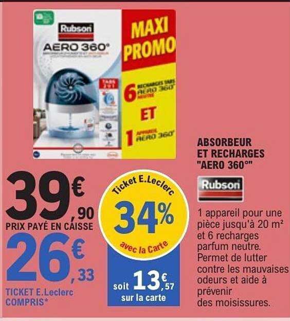 ABSORBEUR ET RECHARGES "AERO 360"