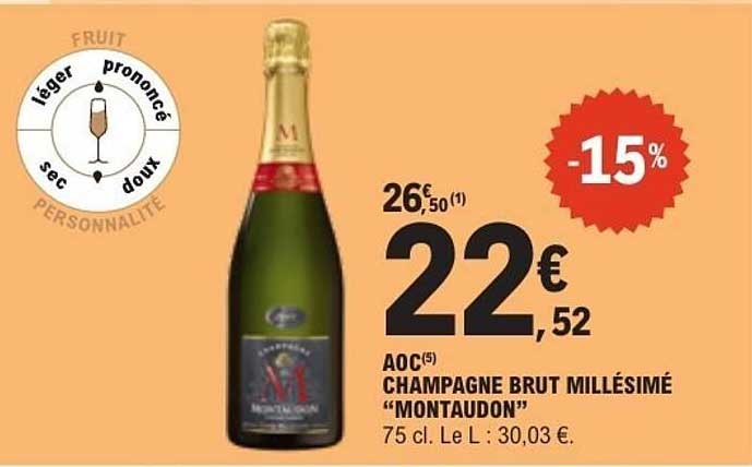 AOC(5) CHAMPAGNE BRUT MILLÉSIMÉ “MONTAUDON”