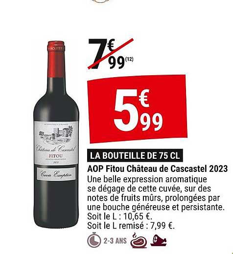 AOP Fitou Château de Cascatel 2023