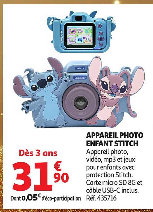 APPAREIL PHOTO ENFANT STITCH