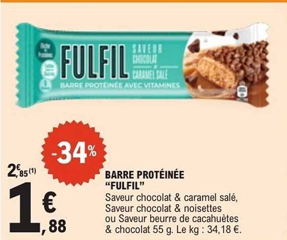 BARRE PROTÉINÉE “FULFIL”