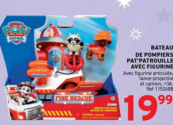 BATEAU DE POMPIERS PAT'PATROUILLE AVEC FIGURINE