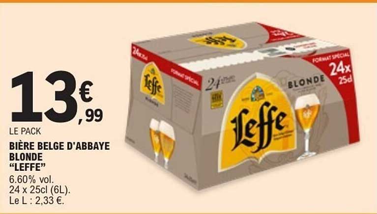 Bière Belge d'Abbaye Blonde “Leffe”