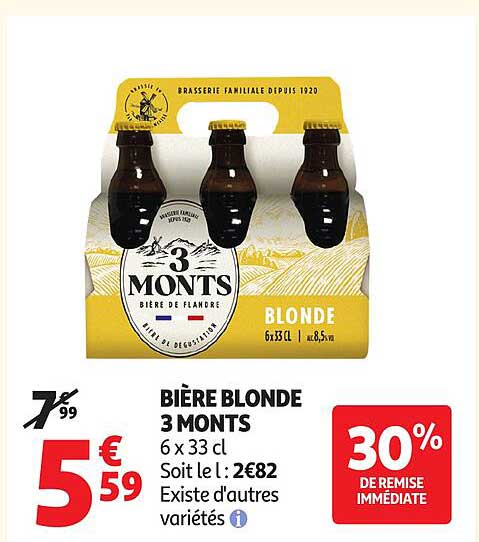 BIÈRE BLONDE 3 MONT
