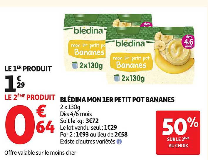 BLÉDINA MON 1ER PETIT POT BANANES