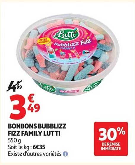 BONBONS BUBBLIZZ FIZZ FAMILY LUTTI