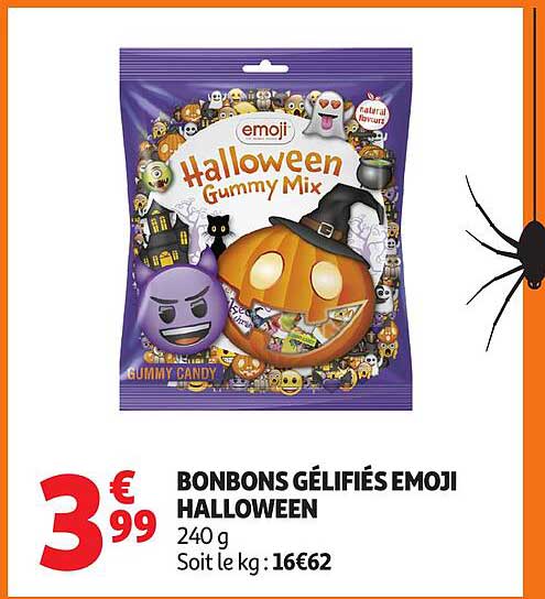 BONBONS GÉLIFIÉS EMOJI HALLOWEEN