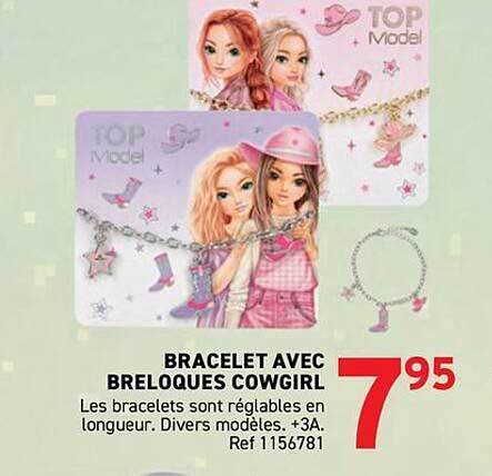BRACELET AVEC BRELOQUES COWGIRL