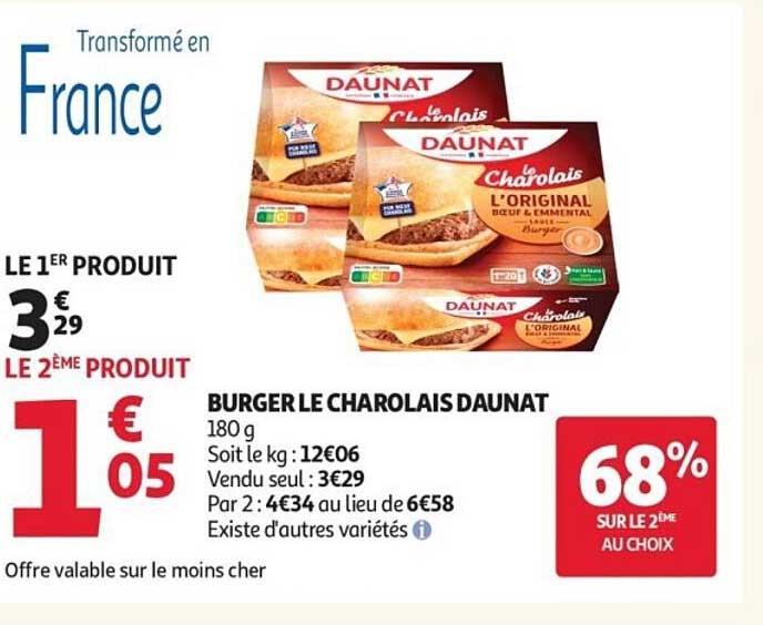 BURGER LE CHAROLAIS DAUNAT