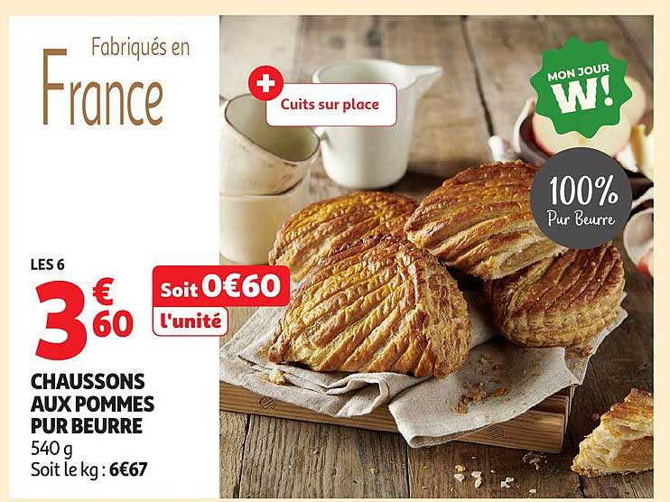 CHAUSSONS AUX POMMES PUR BEURRE