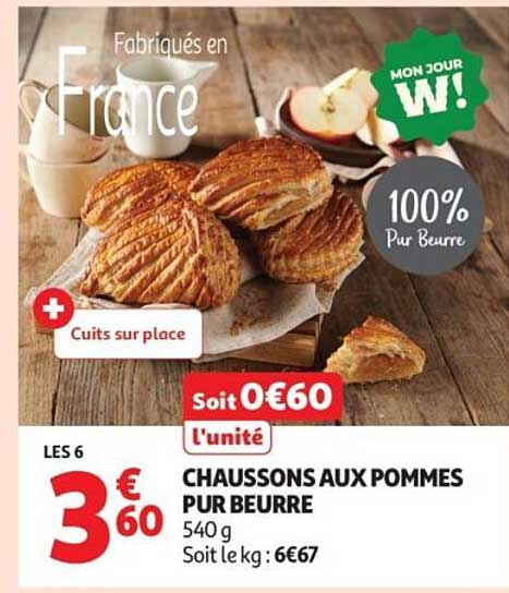 CHAUSSONS AUX POMMES PUR BEURRE
