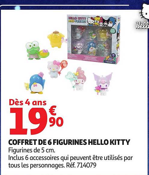 COFFRET DE 6 FIGURINES HELLO KITTY