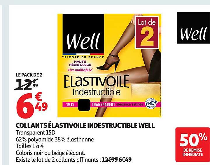 COLLANTS ÉLASTIVOILE INDESTRUCTIBLE WELL