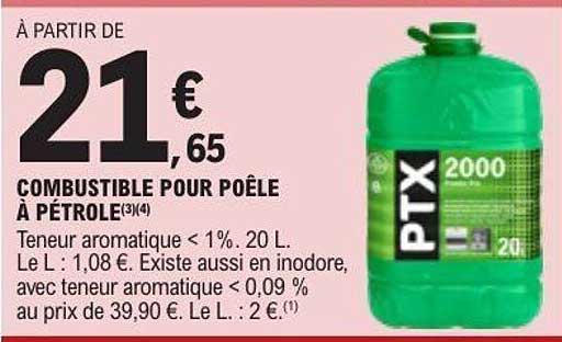 COMBUSTIBLE POUR POÊLE À PÉTROLE