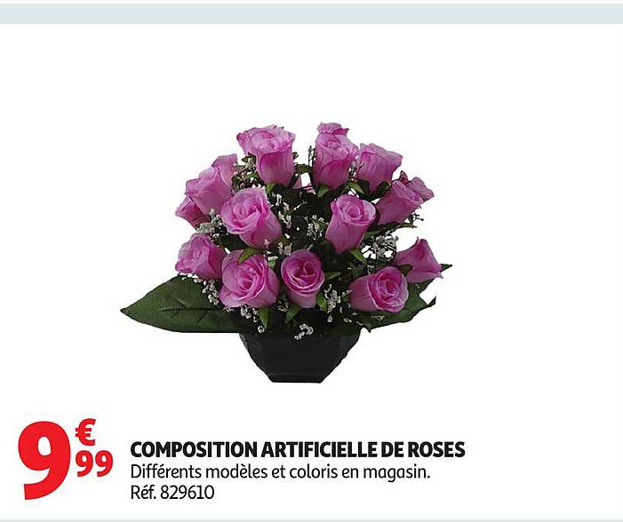COMPOSITION ARTIFICIELLE DE ROSES