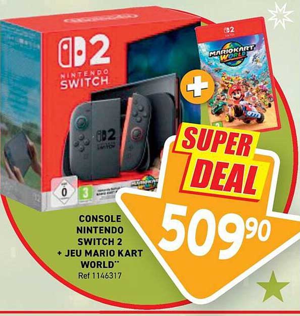 CONSOLE NINTENDO SWITCH 2 + JEU MARIO KART WORLD