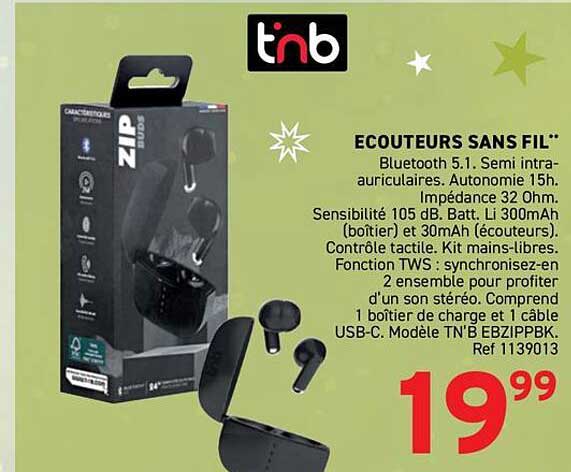 ECOUTEURS SANS FIL*