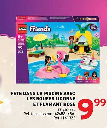 FETE DANS LA PISCINE AVEC LES BOUEES LICORNE ET FLAMANT ROSE