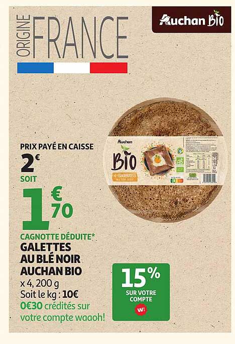 Galettes au Blé Noir Auchan Bio