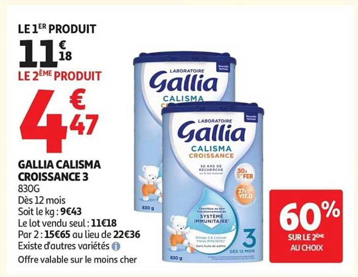 GALLIA CALISMA CROISSANCE 3 830G