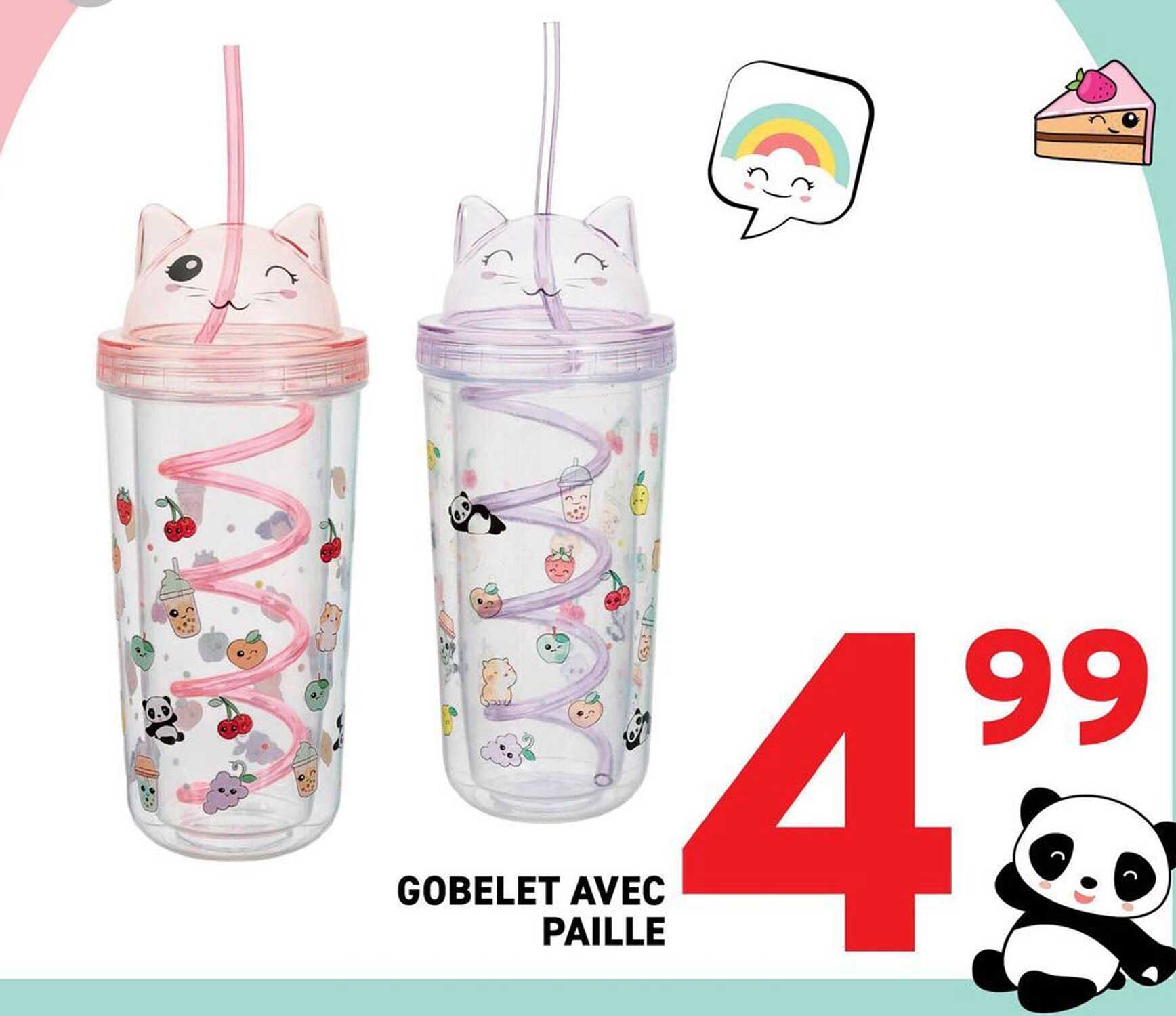 GOBELET AVEC PAILLE