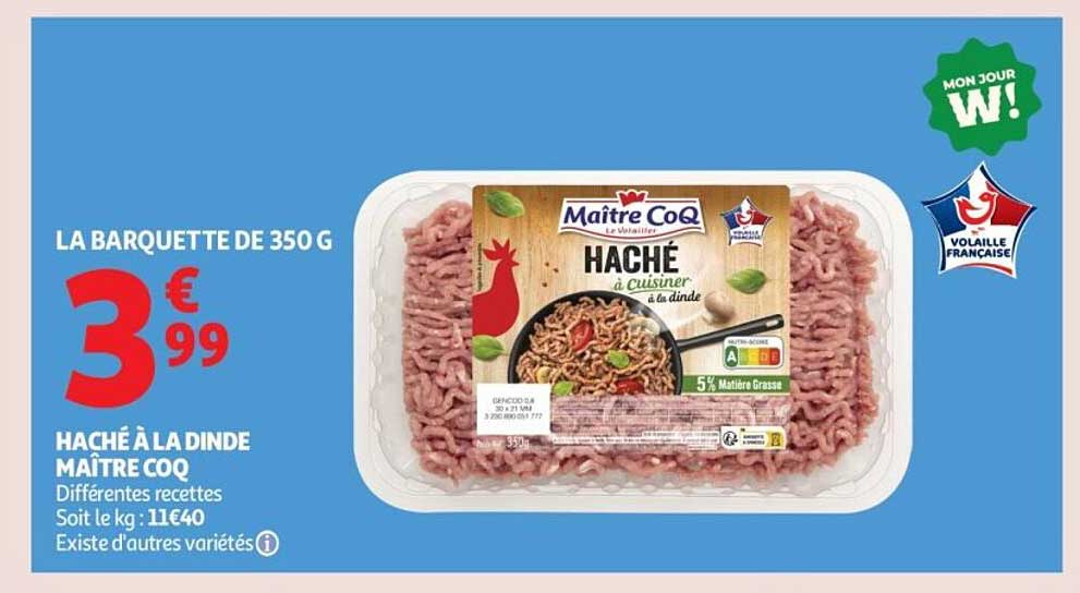 HACHÉ À LA DINDE MAÎTRE COQ