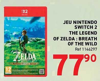 JEU NINTENDO SWITCH 2 THE LEGEND OF ZELDA : BREATH OF THE WILD