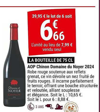 LA BOUTEILLE DE 75 CL