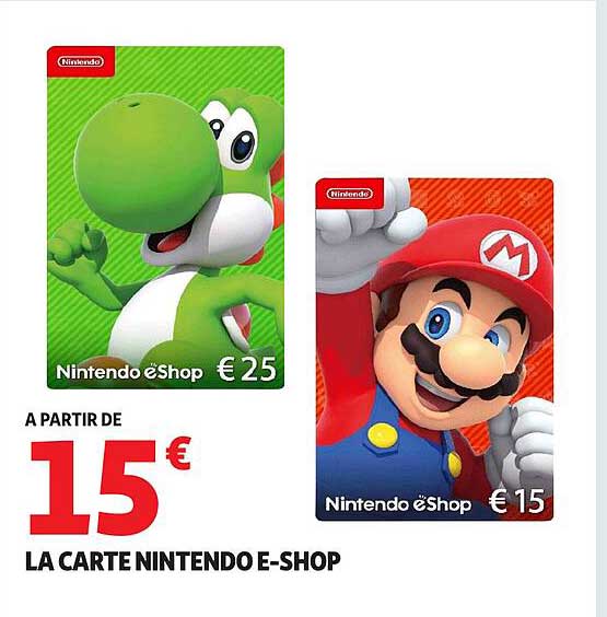 LA CARTE NINTENDO E-SHOP