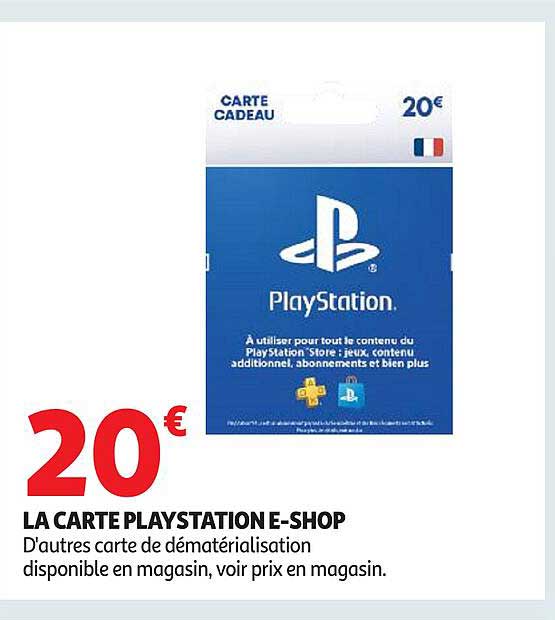 LA CARTE PLAYSTATION E-SHOP