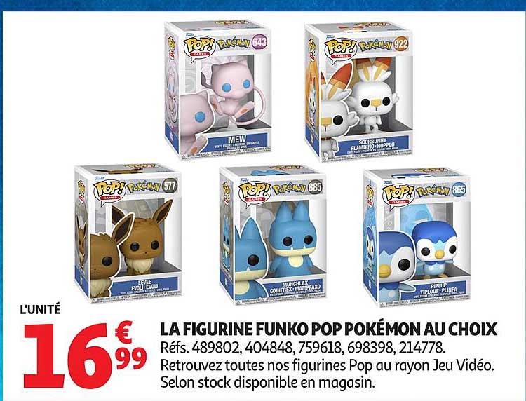 LA FIGURINE FUNKO POP POKÉMON AU CHOIX