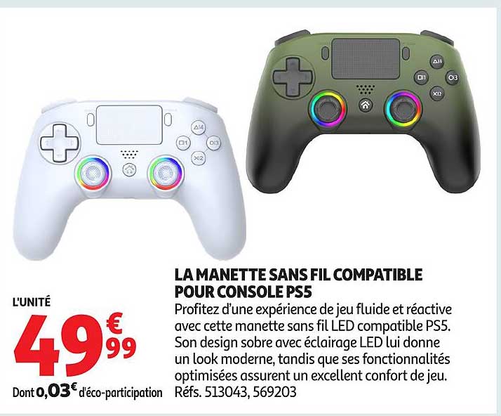 LA MANETTE SANS FIL COMPATIBLE POUR CONSOLE PS5