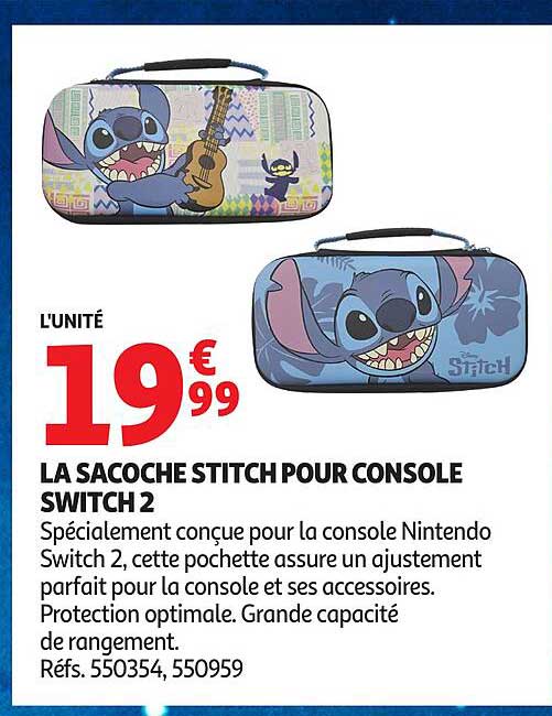 LA SACOCHE STITCH POUR CONSOLE SWITCH 2