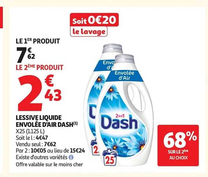 LESSIVE LIQUIDE ENVOLEE D'AIR DASH