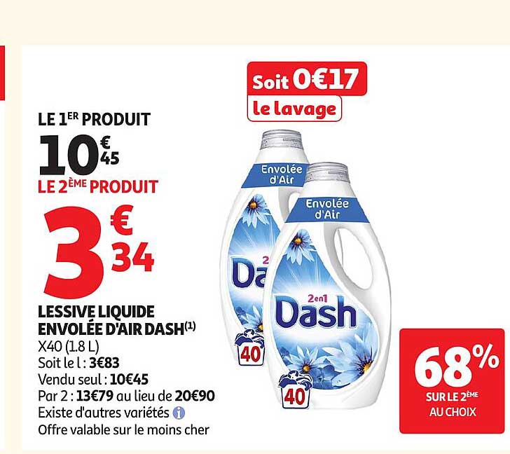 LESSIVE LIQUIDE ENVOLEE D'AIR DASH
