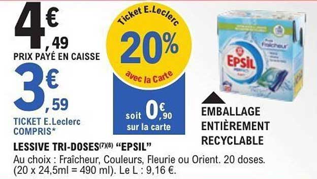 LESSIVE TRI-DOSÉS(7)(8) "EPSIL"