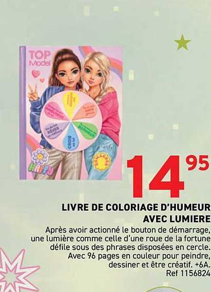 LIVRE DE COLORIAGE D'HUMEUR AVEC LUMIERE