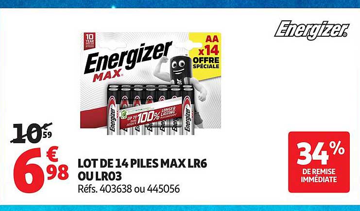 LOT DE 14 PILES MAX LR6 OU LR03