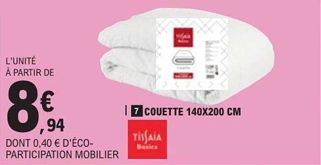 L’UNITÉ À PARTIR DE 8€