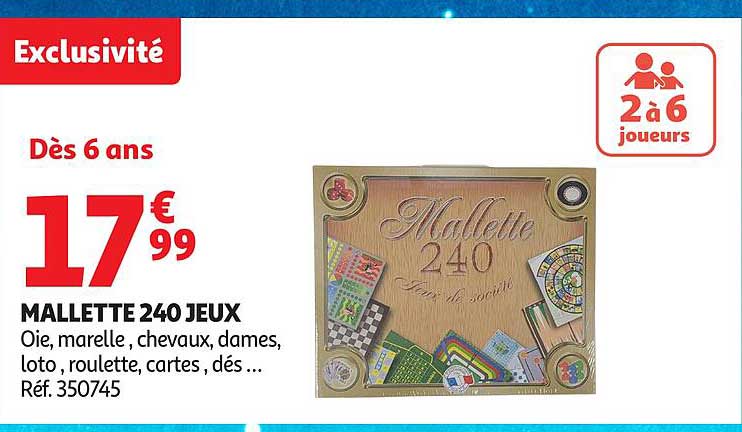 MALLETTE 240 JEUX