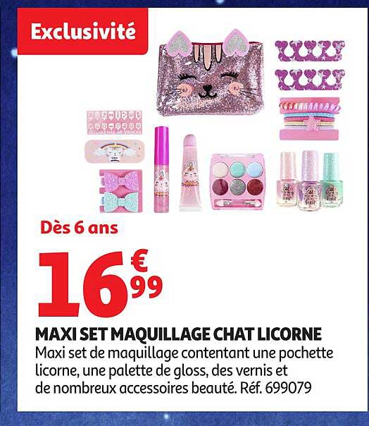 MAXI SET MAQUILLAGE CHAT LICORNE