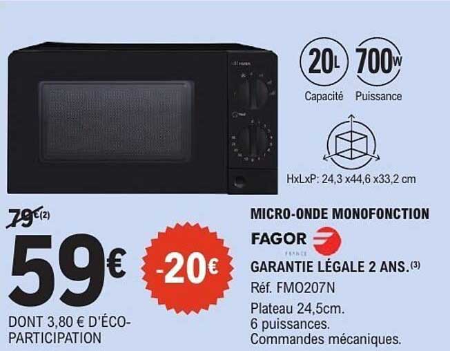 MICRO-ONDE MONOFONCTION