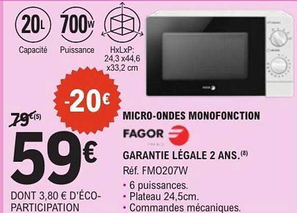 MICRO-ONDES MONOFONCTION