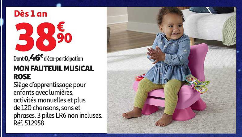 MON FAUTEUIL MUSICAL ROSE