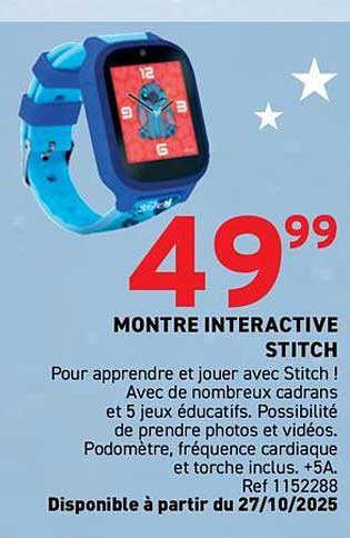 MONTRE INTERACTIVE STITCH
