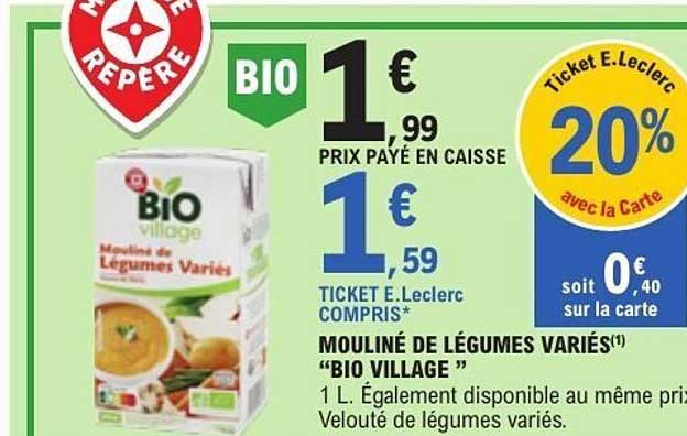 MOULINÉ DE LÉGUMES VARIÉS "BIO VILLAGE"
