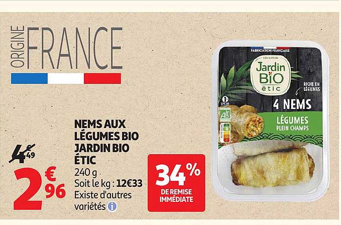 NEMS AUX LÉGUMES BIO JARDIN BIO ÉTIC